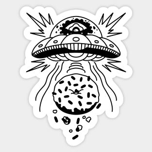 Donut UFO Sticker